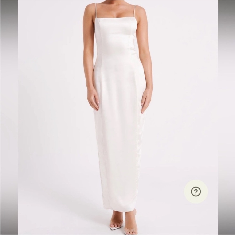 Meshki Chrisley White Sleeveless Maxi Slip Dress